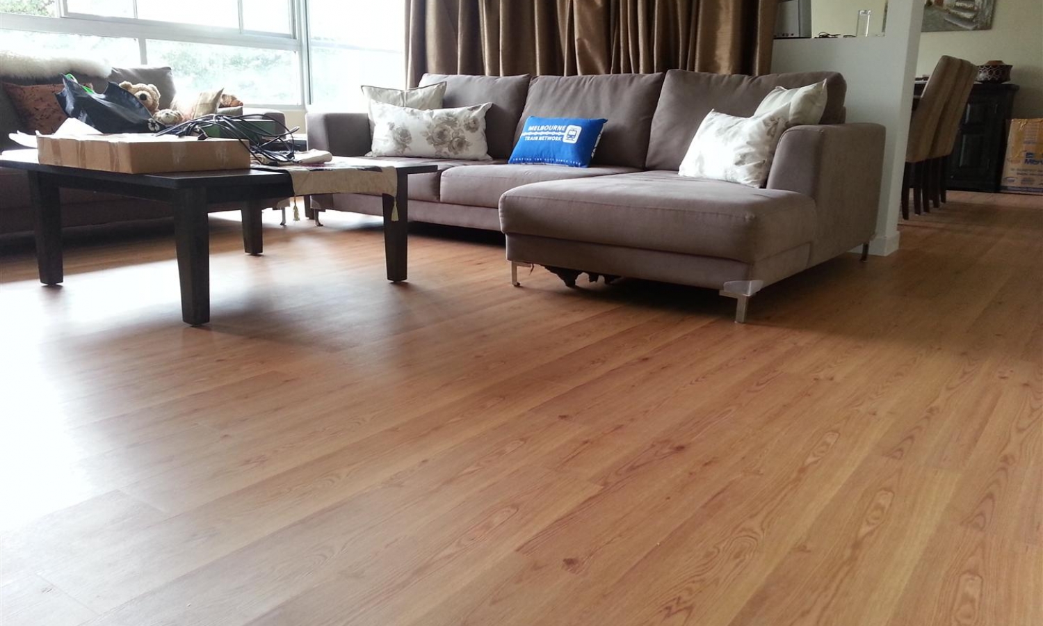 Living Room with Laminate Floor